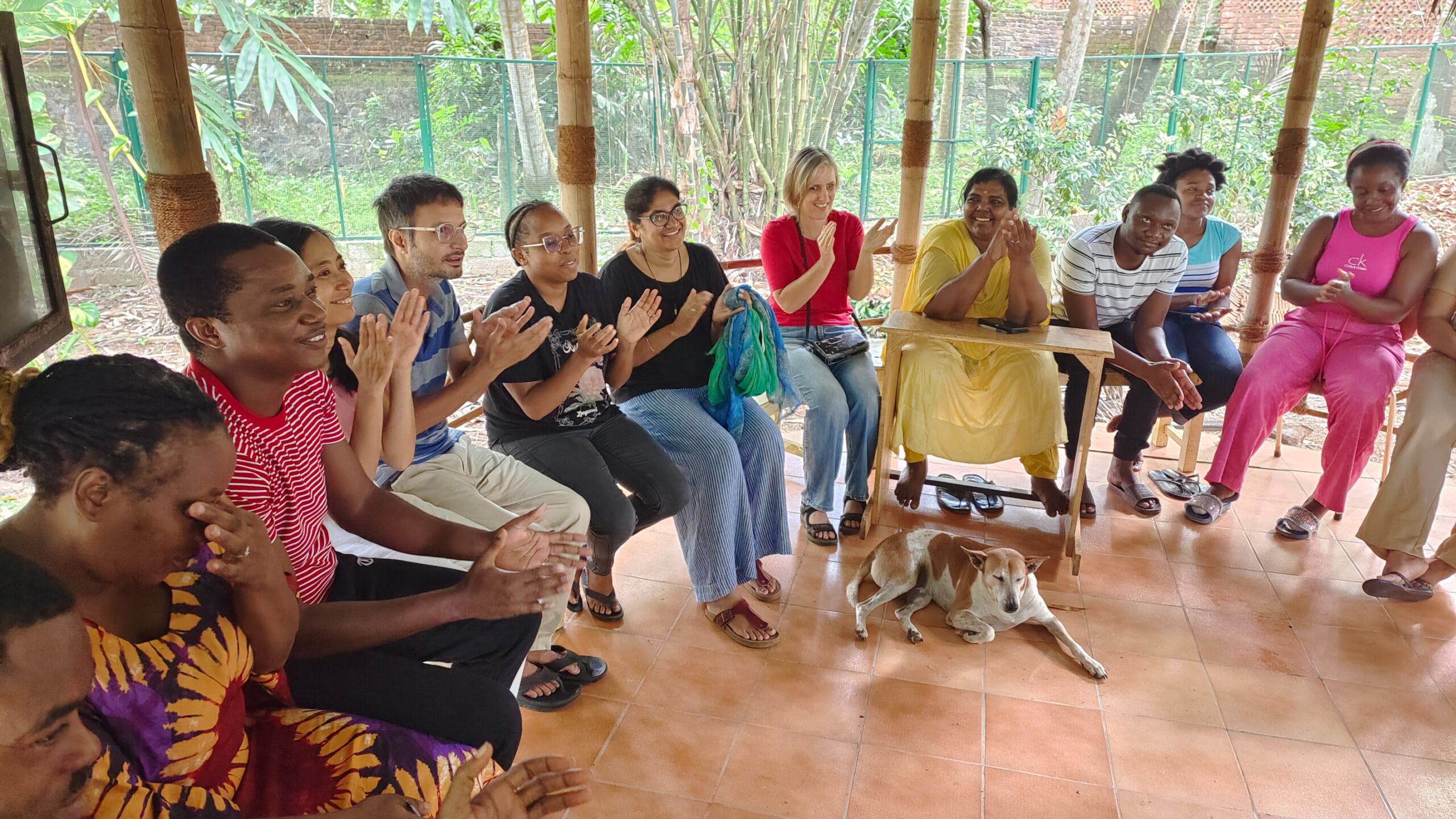 image showing a group of kanthari participant in a session under a gazebo